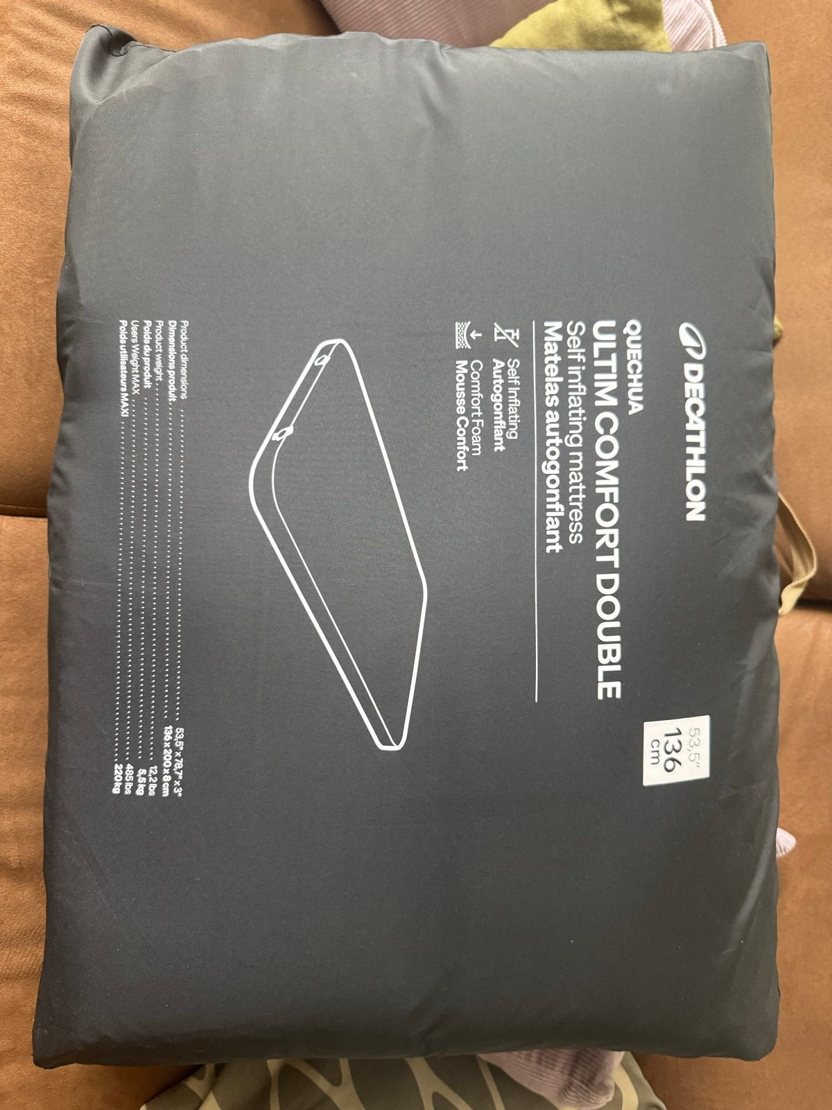 Decathlon Quechua Ultim Comfort Double Luchtbed, Caravans en Kamperen, Luchtbedden, Ophalen, Ingebouwde pomp, Zo goed als nieuw
