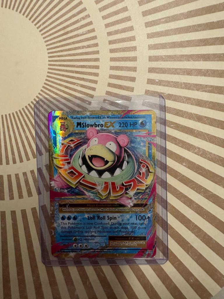 M Slowbro EX 220 HP Pokémon Kaart, Ophalen of Verzenden, Gebruikt, Losse kaart