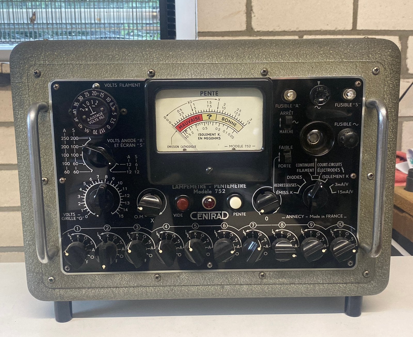 buizentester Centrad 752 tubetester lampentester, Ophalen of Verzenden, Zo goed als nieuw