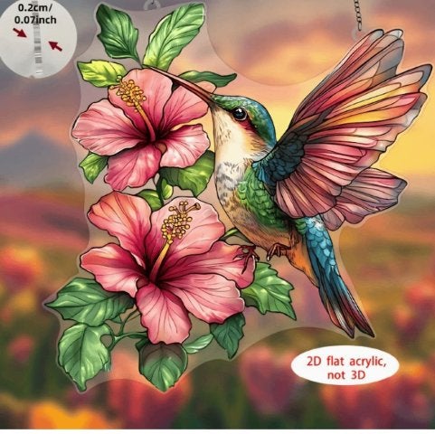 Raamhanger Kolibrie met Hibiscus, Ophalen of Verzenden, Nieuw