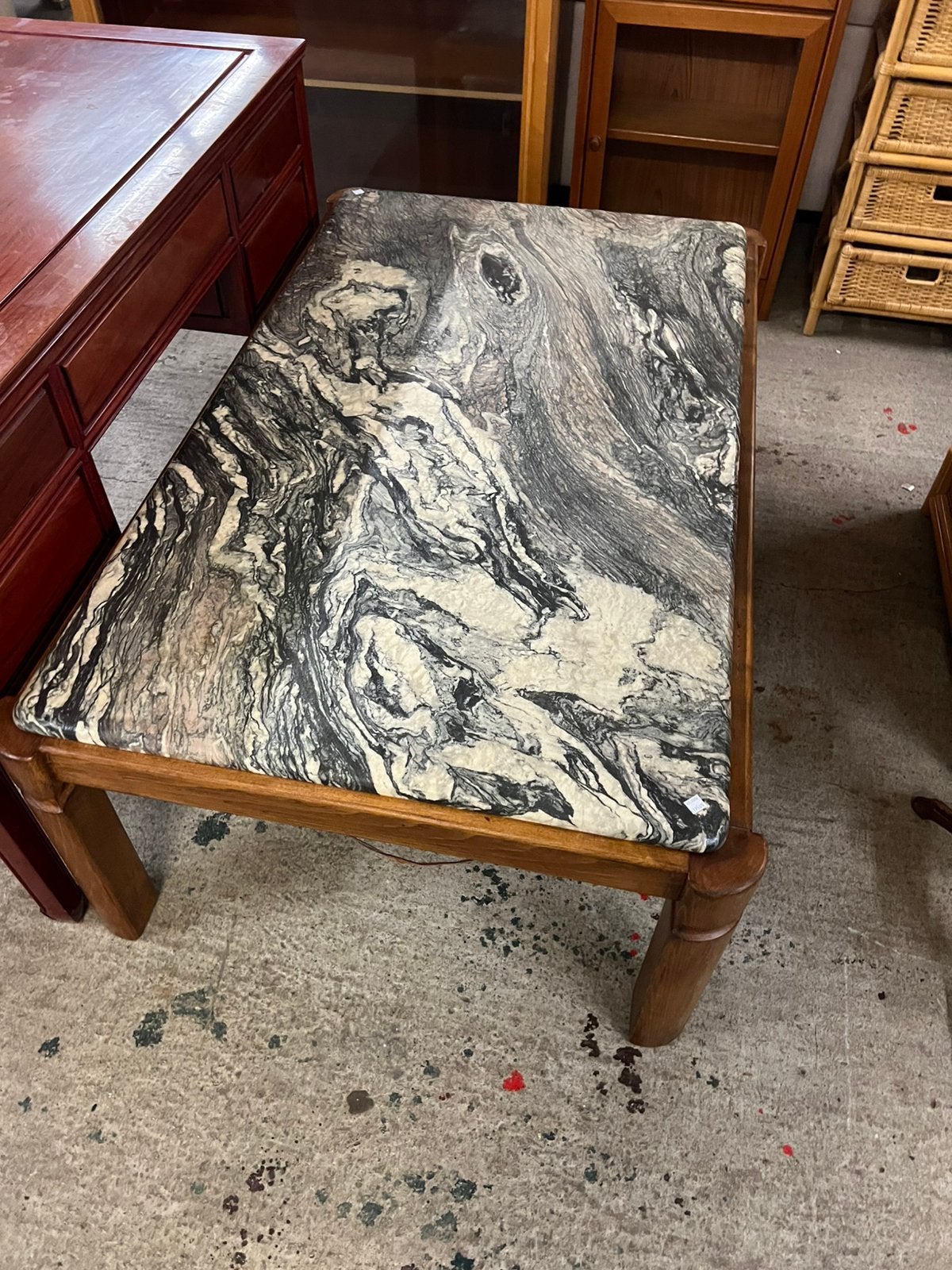 Vintage salontafel Marmer blad, Ophalen