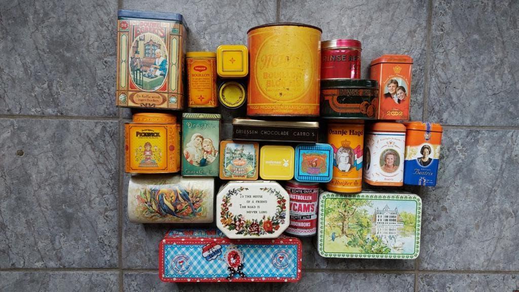 22 originele oude blikken, Verzamelen, Ophalen, Gebruikt, Overige