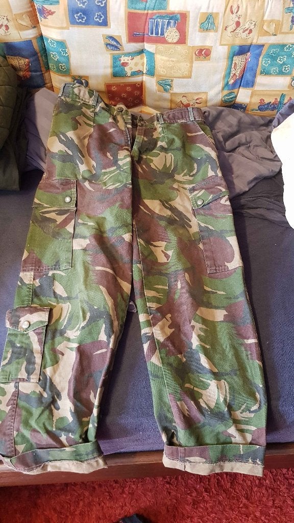 Partij vintage KL Legerbroeken (3st.), Ophalen, Meerkleurig, Overige maten, Legerkleding
