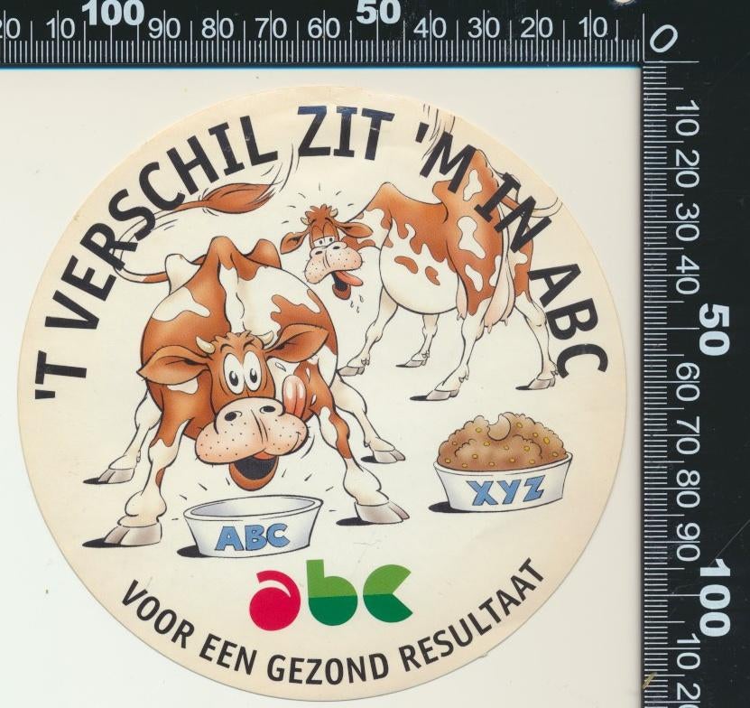 Sticker: ABC - Het verschil zit hem in ABC (2), Ophalen of Verzenden, Zo goed als nieuw, Bedrijf of Vereniging