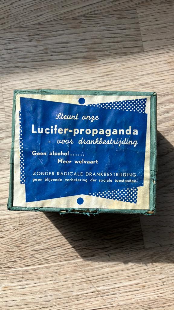 Luciferdoosjes alcohol vrij  ANGOB, Ophalen, Gebruikt, Luciferdoosjes of -merken