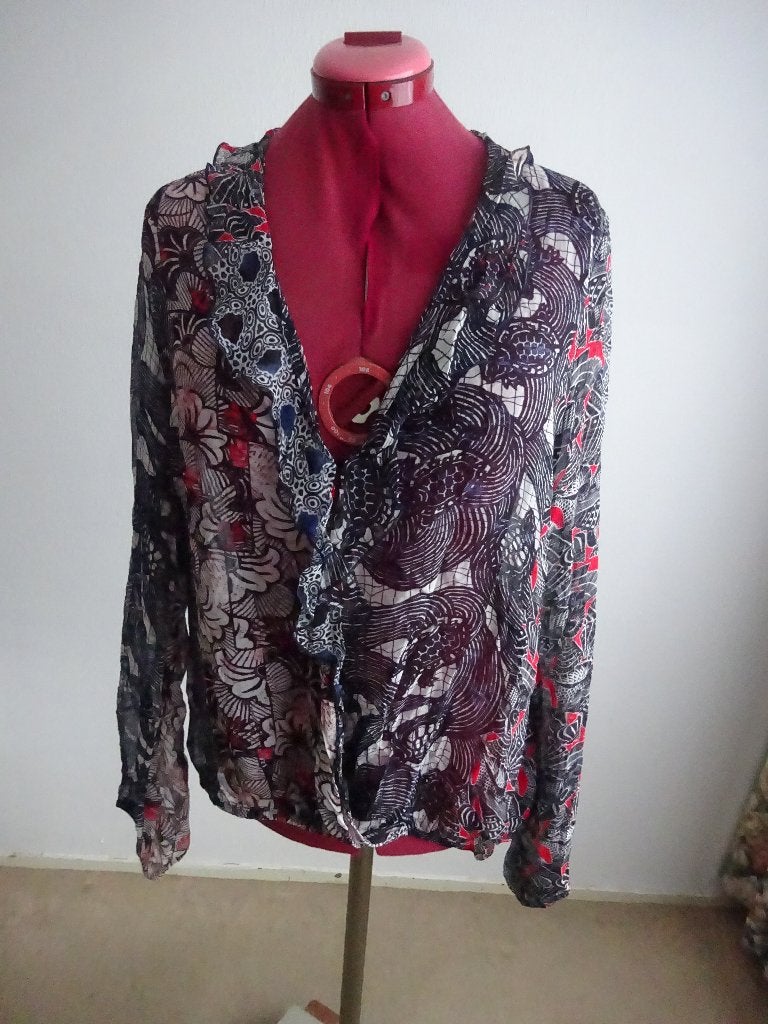 Summun blouse mt 46, Summum Woman, Maat 46/48 (XL) of groter, Zo goed als nieuw, Meerkleurig