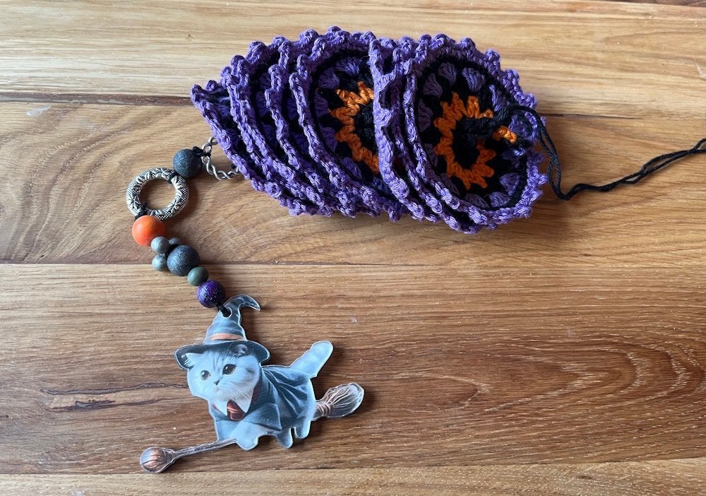 Windspinner Halloween kat bezem tuin decoratie huis, P Gillsstr, Nieuw, Kinderworkshops Petra, Ophalen of Verzenden