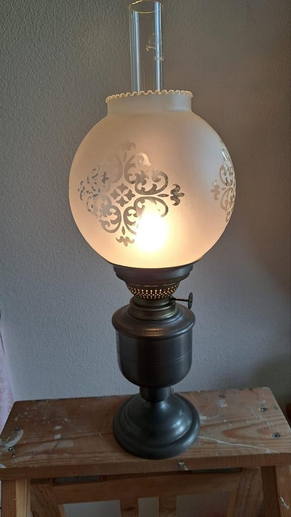 Tinnen schemerlamp, Ophalen, Minder dan 50 cm