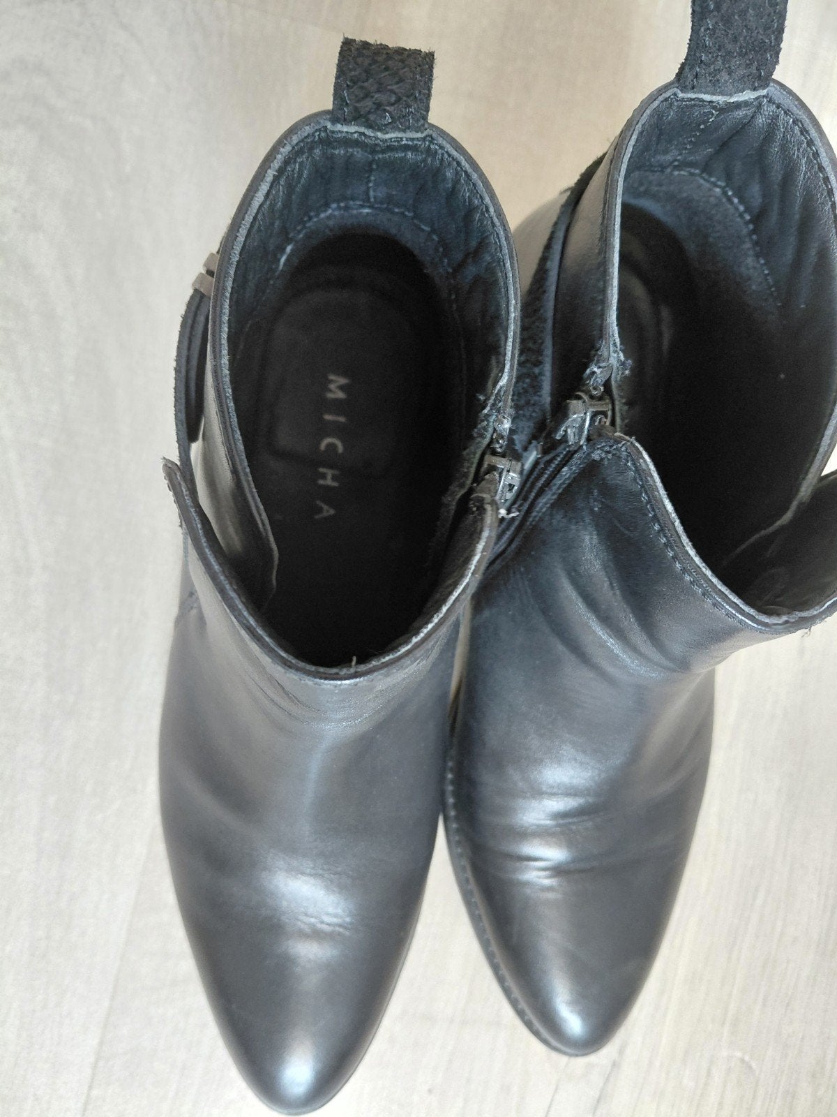 Laarsjes, leren halve laarsjes, merk Micha, maat 40, Kleding | Dames, Ophalen, Mischa, Zwart, Lage of Enkellaarzen