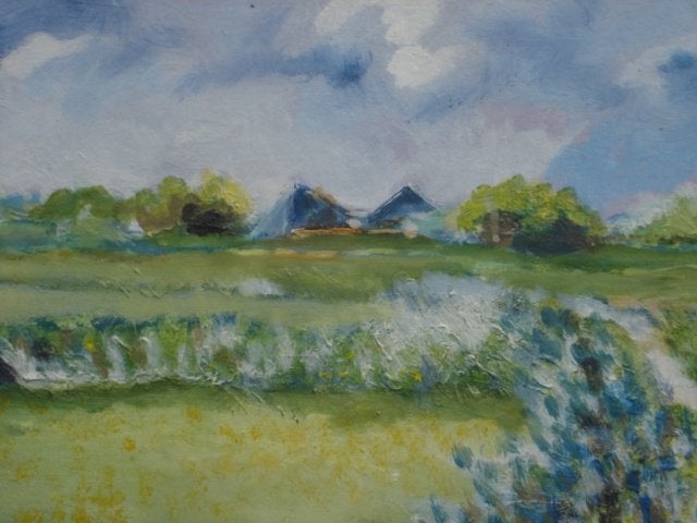Landschap schilderij TEXEL Wouter Weerman, Ophalen, Overige stijlen, Doek, Ingelijst