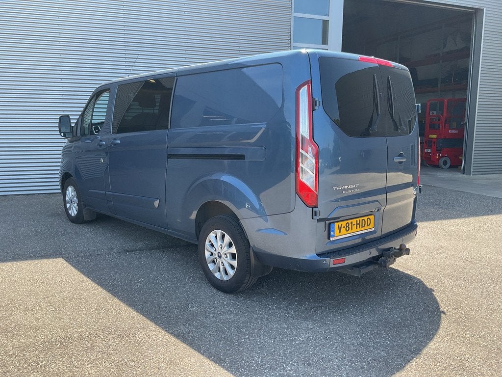 Ford Transit Custom 2.0 TDCI 170 pk Aut. L2 DC Dubbel Cabine, Euro 6, 4 cilinders, Blauw, Diesel