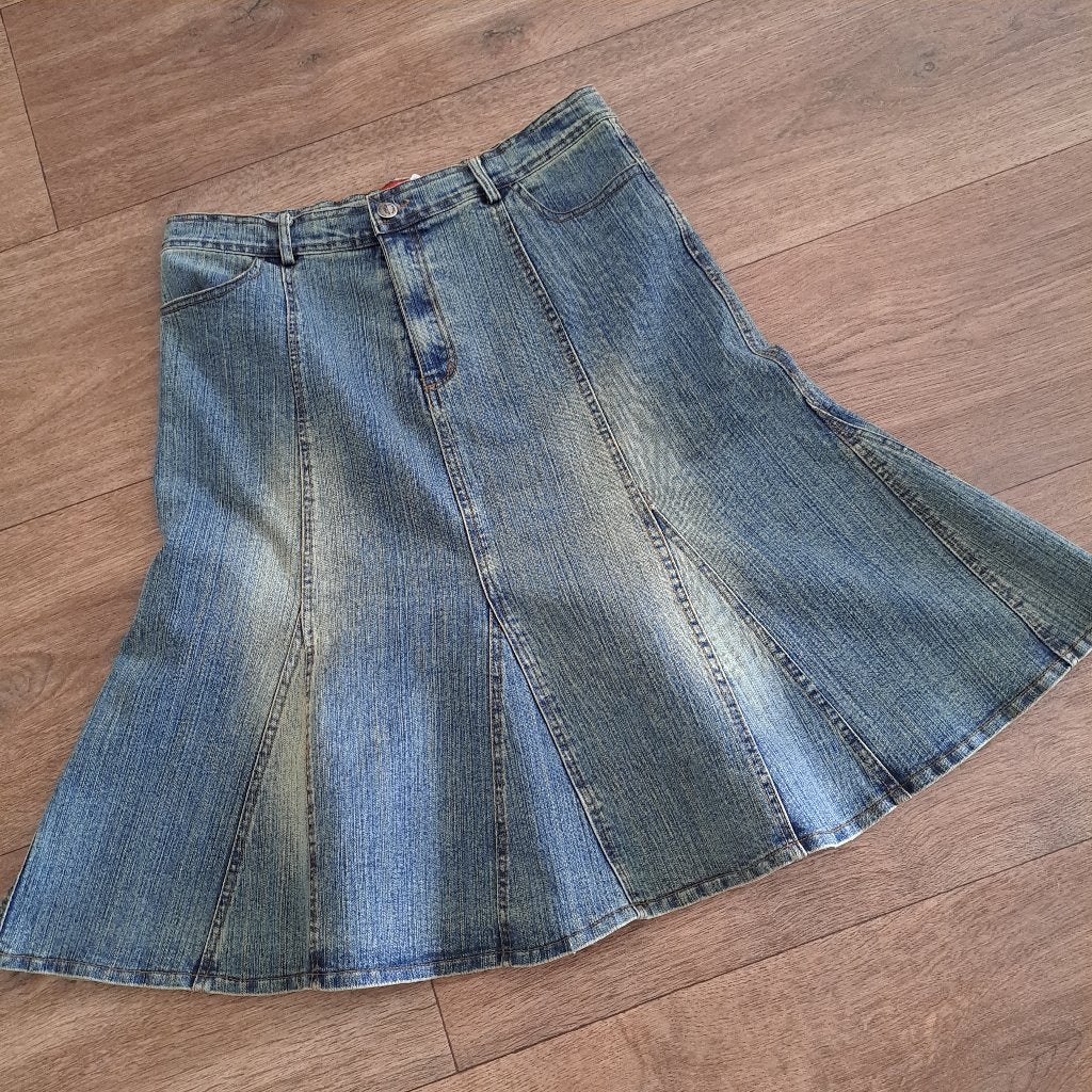 spijkerrok mt. M, Kleding | Dames, Maat 38/40 (M), Blauw, Ophalen of Verzenden, Zo goed als nieuw