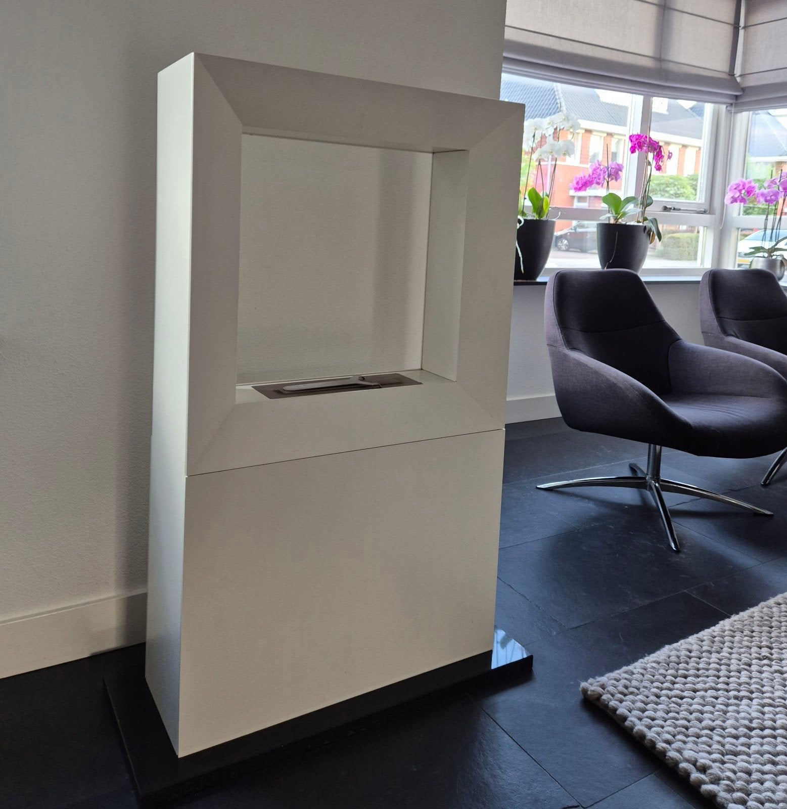Safetti Bio-ethanol Sierhaard - Ontwerp Jan des Bouvries, Huis en Inrichting, Ophalen, Zo goed als nieuw, Vrijstaande haard, Overige soorten