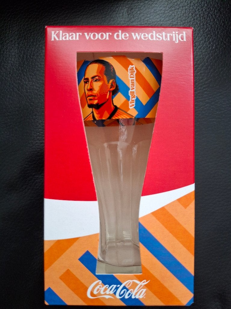 Coca-Cola WK glas Van Dijk, Verzamelen, Ophalen of Verzenden, Nieuw, Buitenlandse clubs, Overige typen
