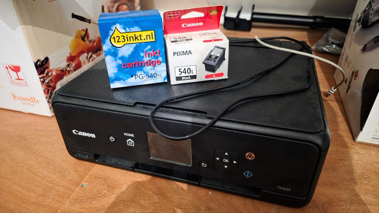 Canon Pixma TS5055 All-in-One Printer met inktcartridges, Ophalen, Gebruikt, Canon, Inkjetprinter