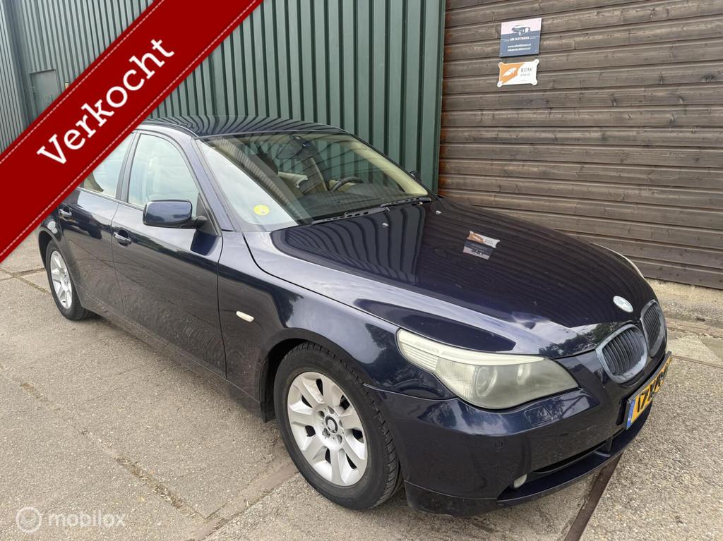 BMW 520i Automaat inruilprijs!, Achterwielaandrijving, Gebruikt, Blauw, Automatische klimaatregeling