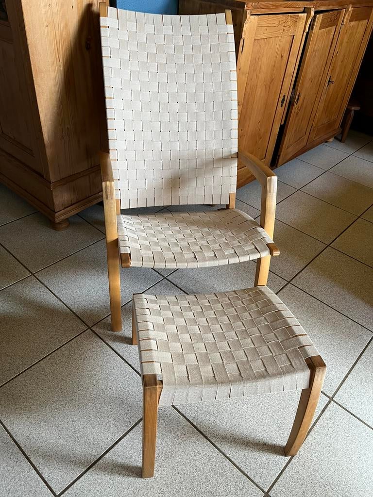 Deens/Scandinavisch design stoel met voeten bankje., Ophalen