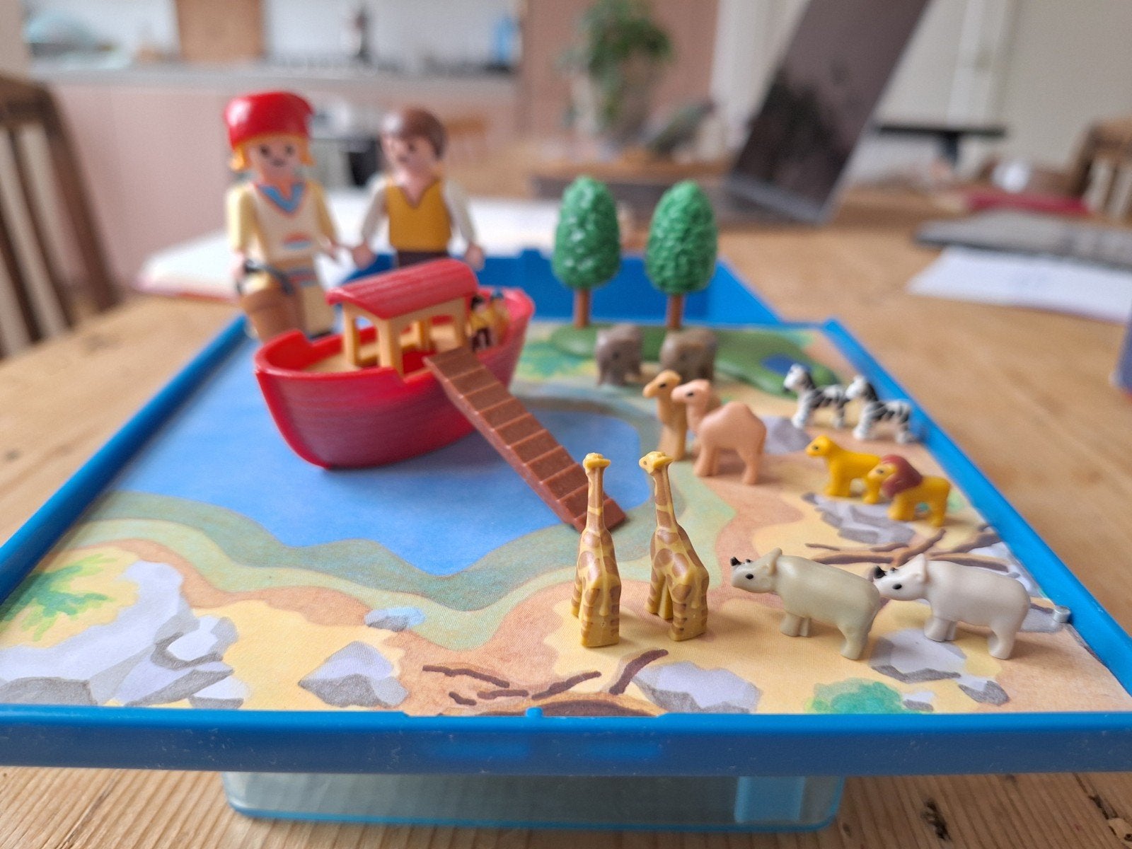 Playmobil Micro Ark van Noach met dieren en figuren, Ophalen of Verzenden, Zo goed als nieuw, Jongen of Meisje