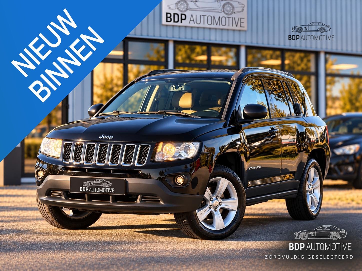 Jeep Compass 2.4 Sport 4WD Leer | Trekhaak | Cruisecontrole, Auto's, Euro 5, 450 kg, Gebruikt, 4 cilinders