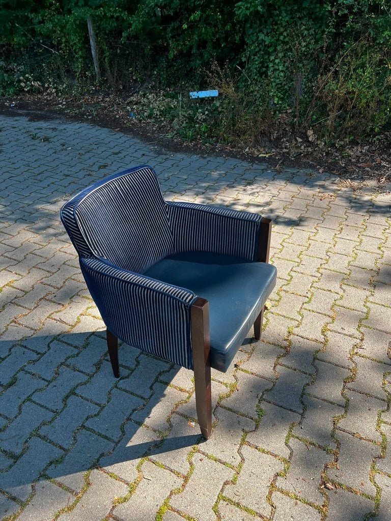 Stoelen, Huis en Inrichting, Stoelen, Ophalen, Gebruikt, Blauw, Stof