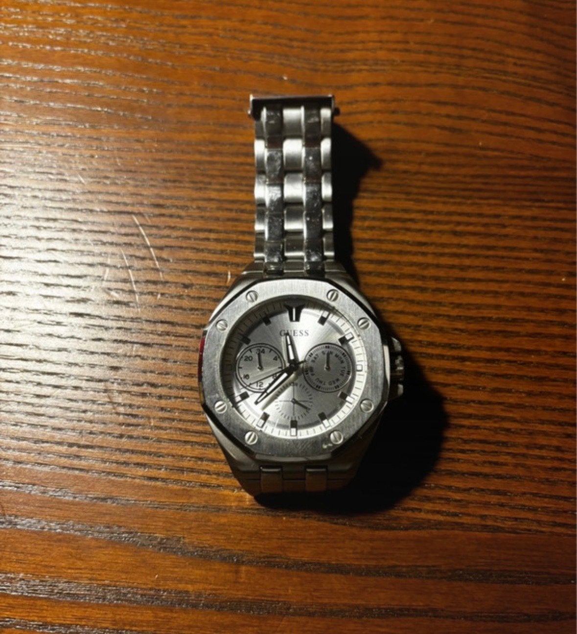Guess Heren Horloge GW0278G1 - Zo goed als nieuw, Overige merken, Staal, Polshorloge, Ophalen of Verzenden
