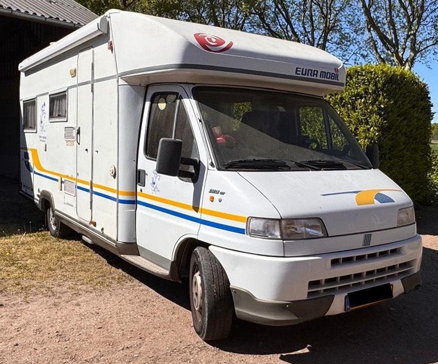 Camper Eura Mobile te koop wegens overlijden eigenaar, Caravans en Kamperen, Campers, Chemisch toilet, Ringverwarming, Fiat, 6 tot 7 meter