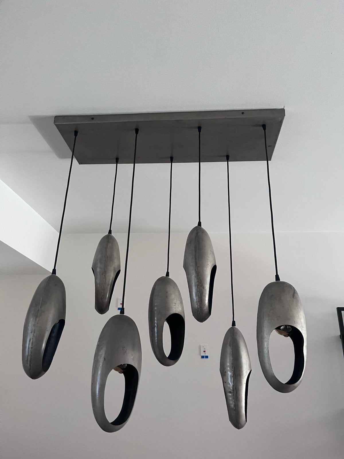 Design eetkamerlamp - dimbaar, Ophalen, Gebruikt, Metaal, E27 (groot)