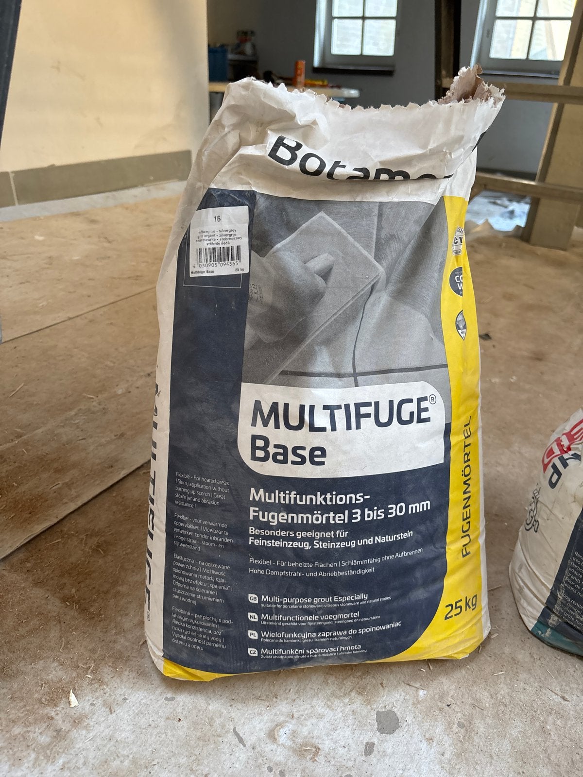 Botament Multifuge Base & M29 HP Speed tegellijm/voegmortel, Ophalen, Zo goed als nieuw, Overige materialen, Overige typen