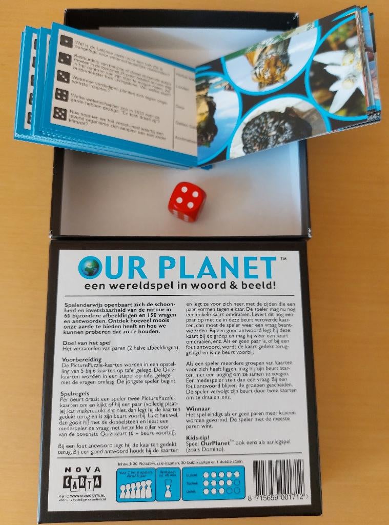 Wereldspel Our planet -3 in 1 ds memorie, domino, quizspel, Hobby en Vrije tijd, Vijf spelers of meer, Ophalen, Nieuw