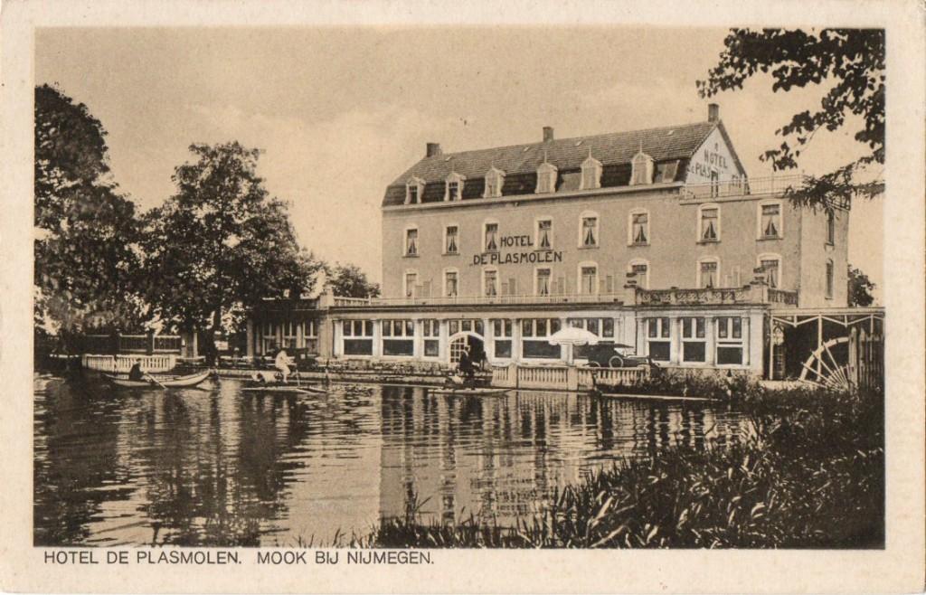 NS50-TW Plasmolen Mook Nijmegen Hotel 1928 (Elbers uitg. ), Verzenden, 1920 tot 1940, Ongelopen, Limburg