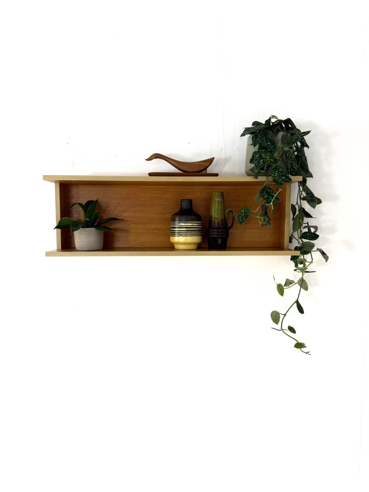 Vintage beukenhouten wandplank ‘60, Ophalen of Verzenden, Zo goed als nieuw, Nvt, Nvt