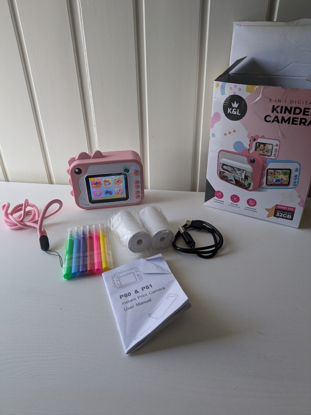 K&L 3-in-1 Digitale Kinder Camera met Laserprint en 32GB, Nieuw, Ophalen of Verzenden, Kindercamera, Overige Merken