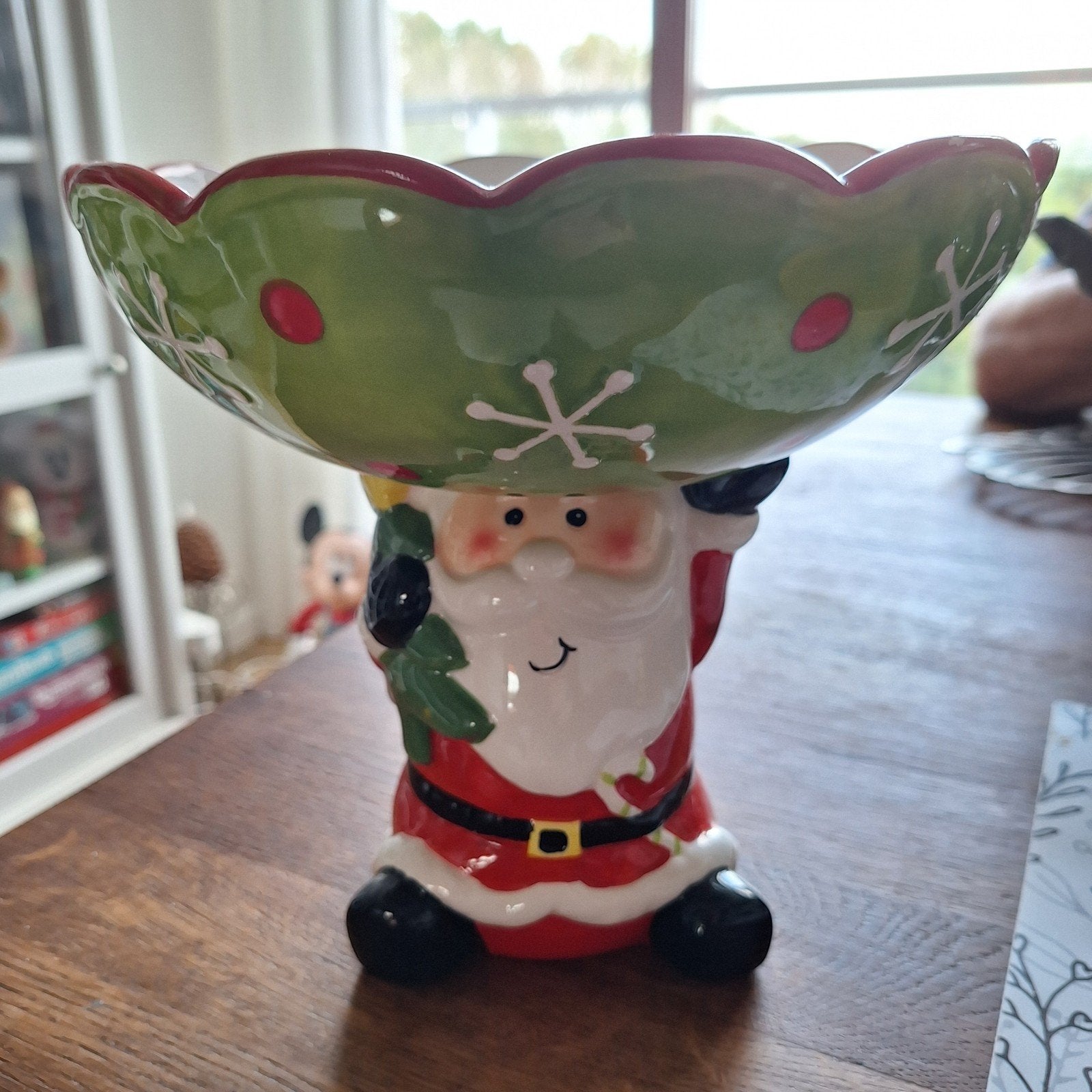 Kerstmanschaal voor bv. oliebollen, Ophalen, Glas, Overige stijlen