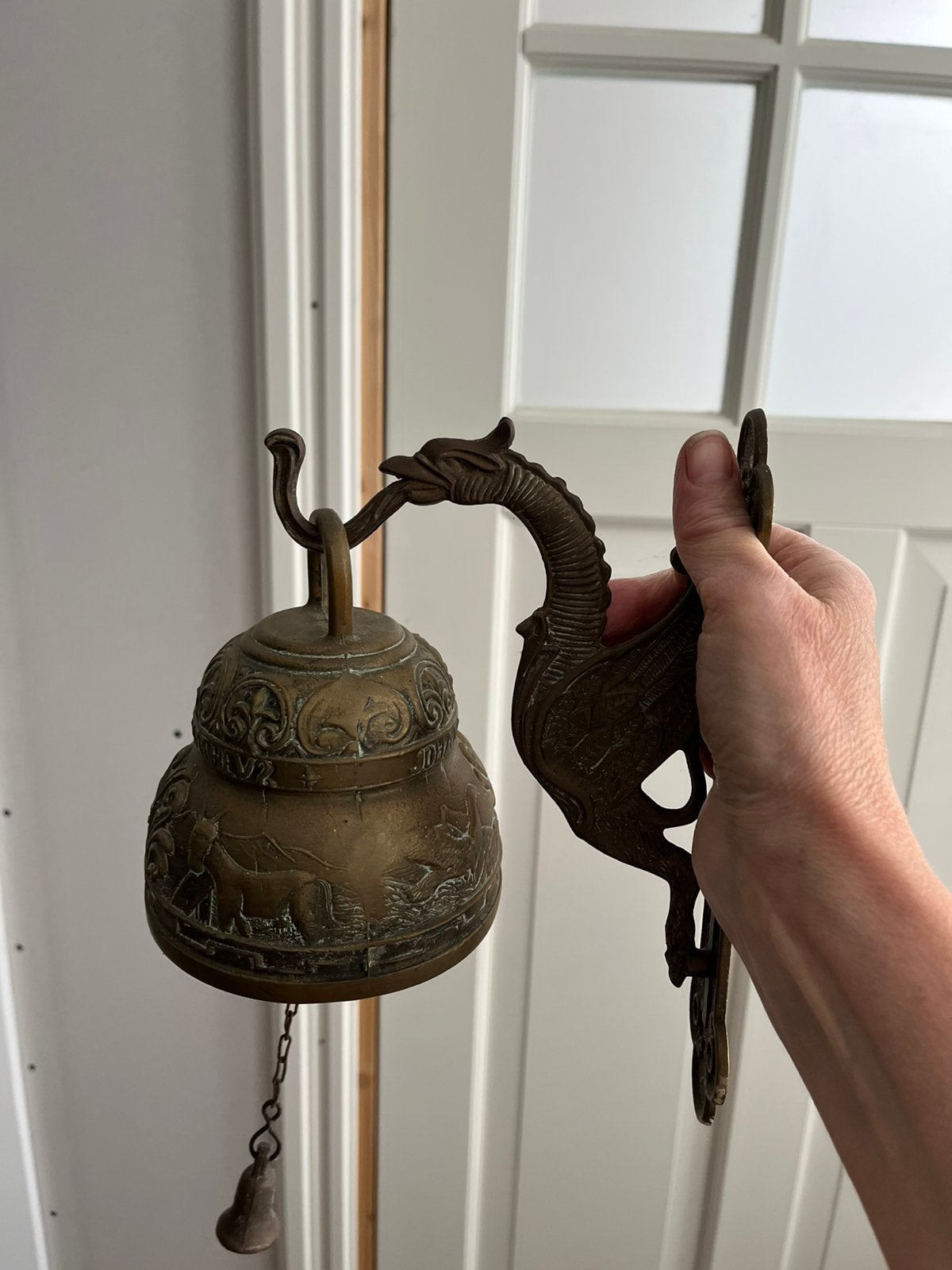 Koperen bel vintage Brocant industrieel, Ophalen of Verzenden