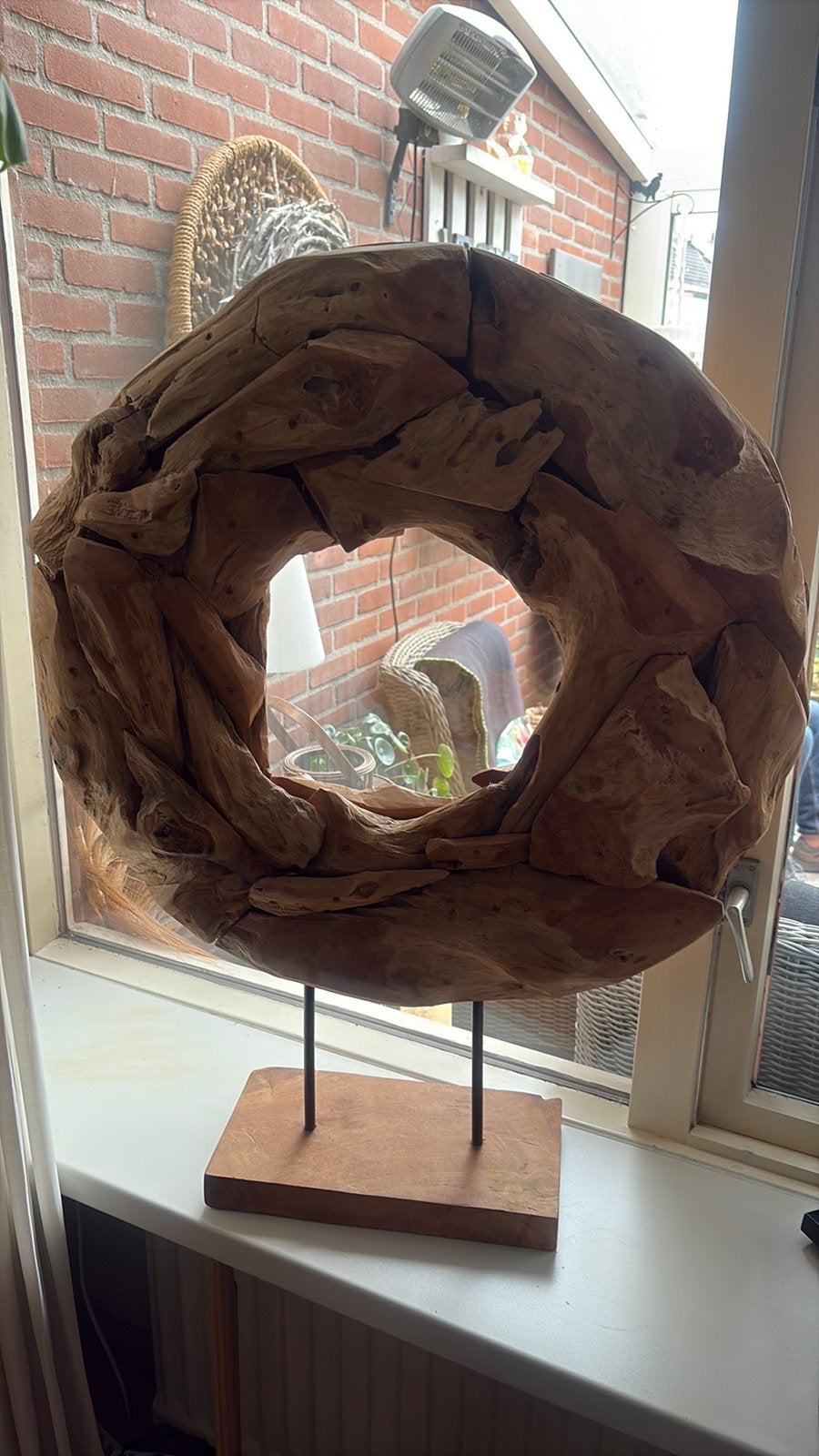 Te koop mooi zwaar houten ornament, Ophalen of Verzenden, Zo goed als nieuw