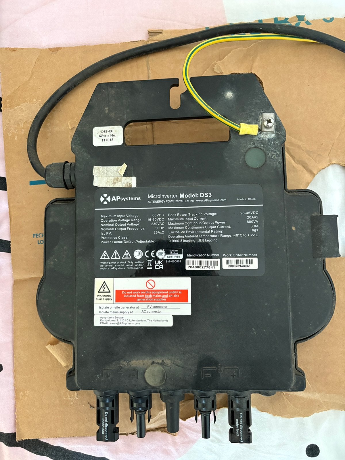 Apsystems microomvormer, Ophalen of Verzenden, Gebruikt