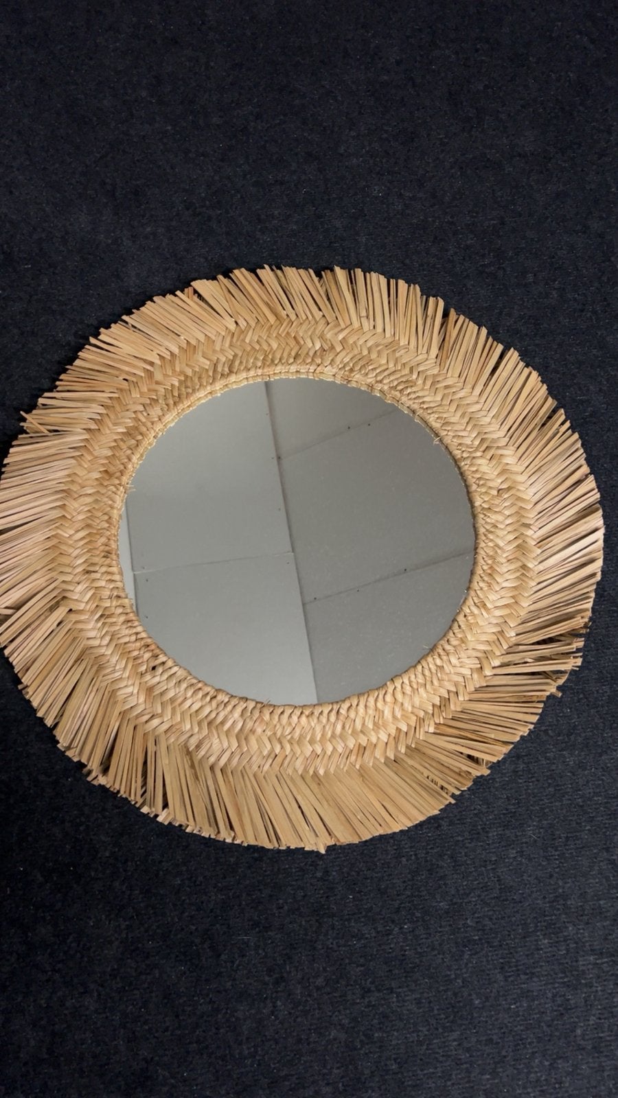 Zeegras spiegel IKEA, Ophalen, Minder dan 50 cm, Zo goed als nieuw, Minder dan 100 cm