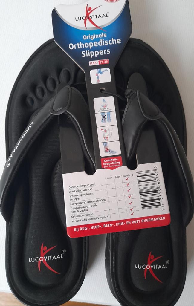 Nieuwe Orthopedische Slippers Maat 37-38 met Traagschuim, Kleding | Dames, Schoenen, Nieuw, Slippers, Zwart, Ophalen of Verzenden