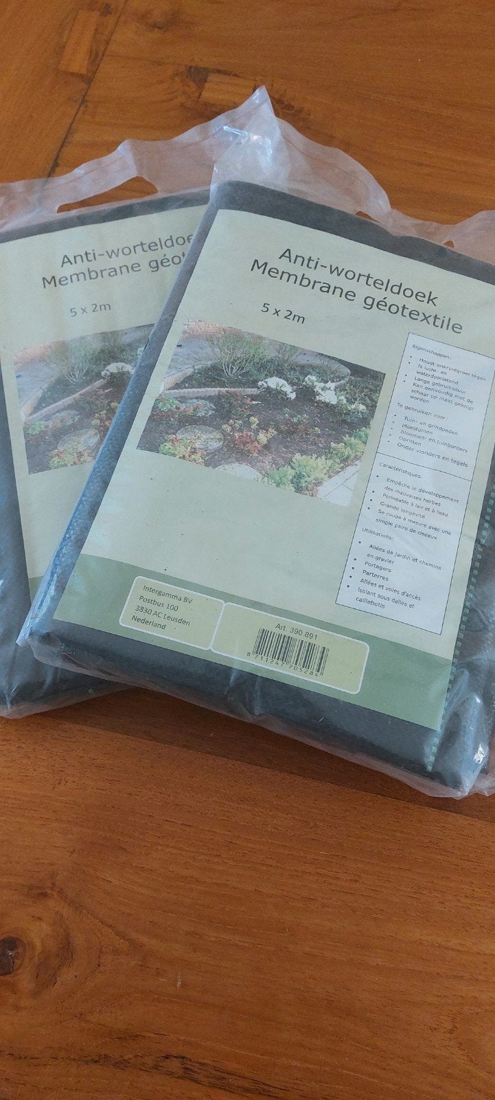 Anti-worteldoek, Ophalen, Nieuw
