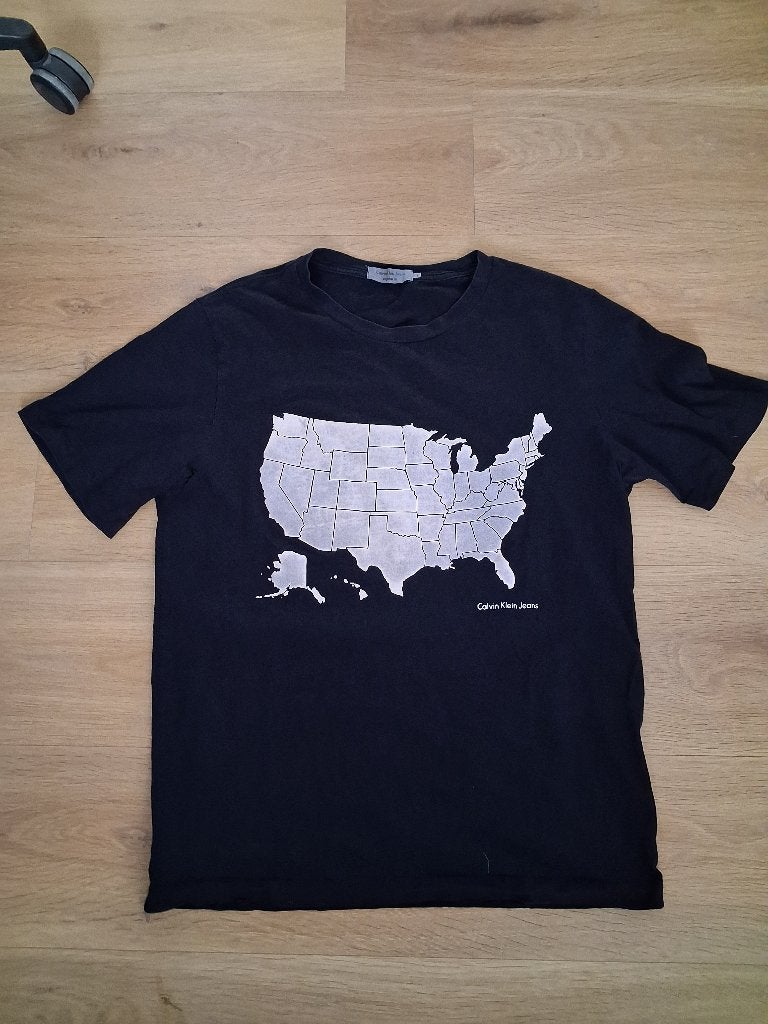 Calvin Klein Zwart T-shirt Maat L - Tijdloos Design, Zwart, Ophalen of Verzenden, Zo goed als nieuw, Calvin Klein