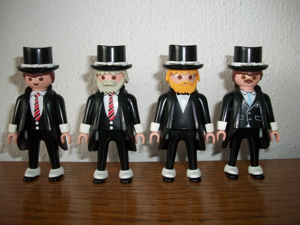 Heer met slobkousen en hoedband / rosa 1900 nostalgisch, Ophalen of Verzenden, Nieuw, Complete set, Figuren