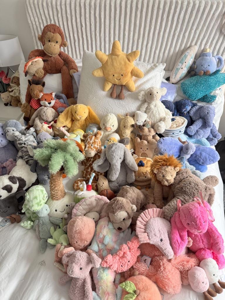Grote collectie Jellycat knuffels, diverse soorten en maten, Huis en Inrichting, Woonaccessoires | Kransen, Verzenden, Zo goed als nieuw