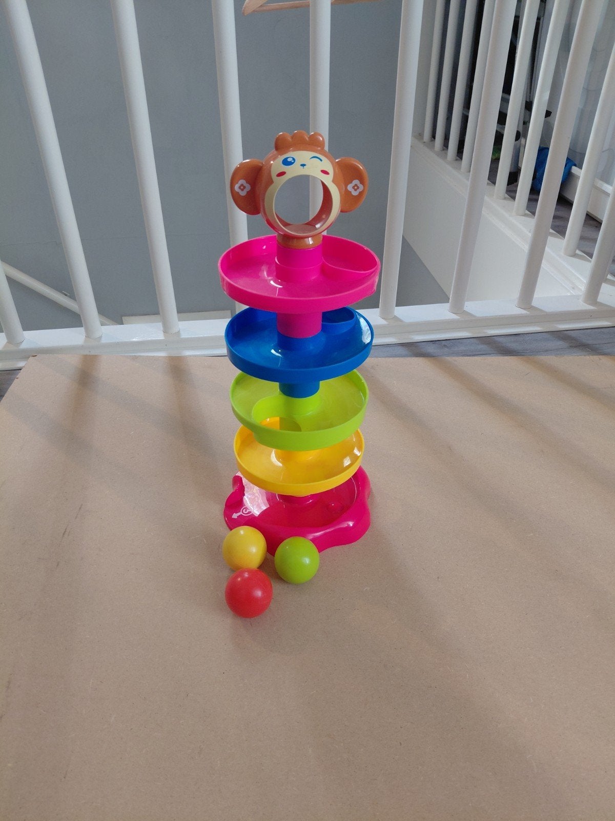 Kleurrijke Ballenbaan met Aapje - Zo goed als nieuw, Ophalen of Verzenden, Zo goed als nieuw, Overige typen
