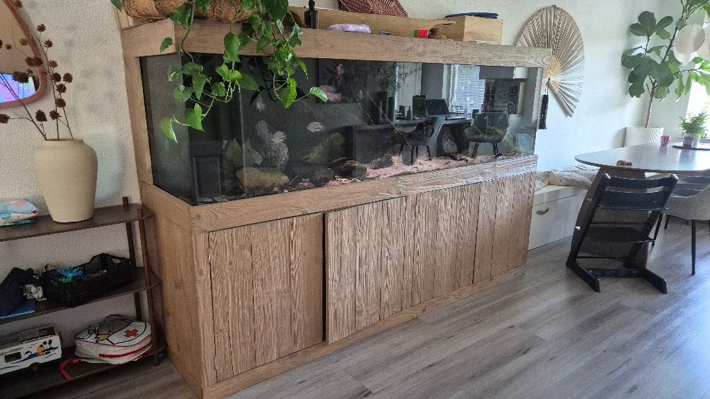 Aquarium 240x70x70, Ophalen, Inclusief deksel, Gebruikt, Gevuld zoetwateraquarium