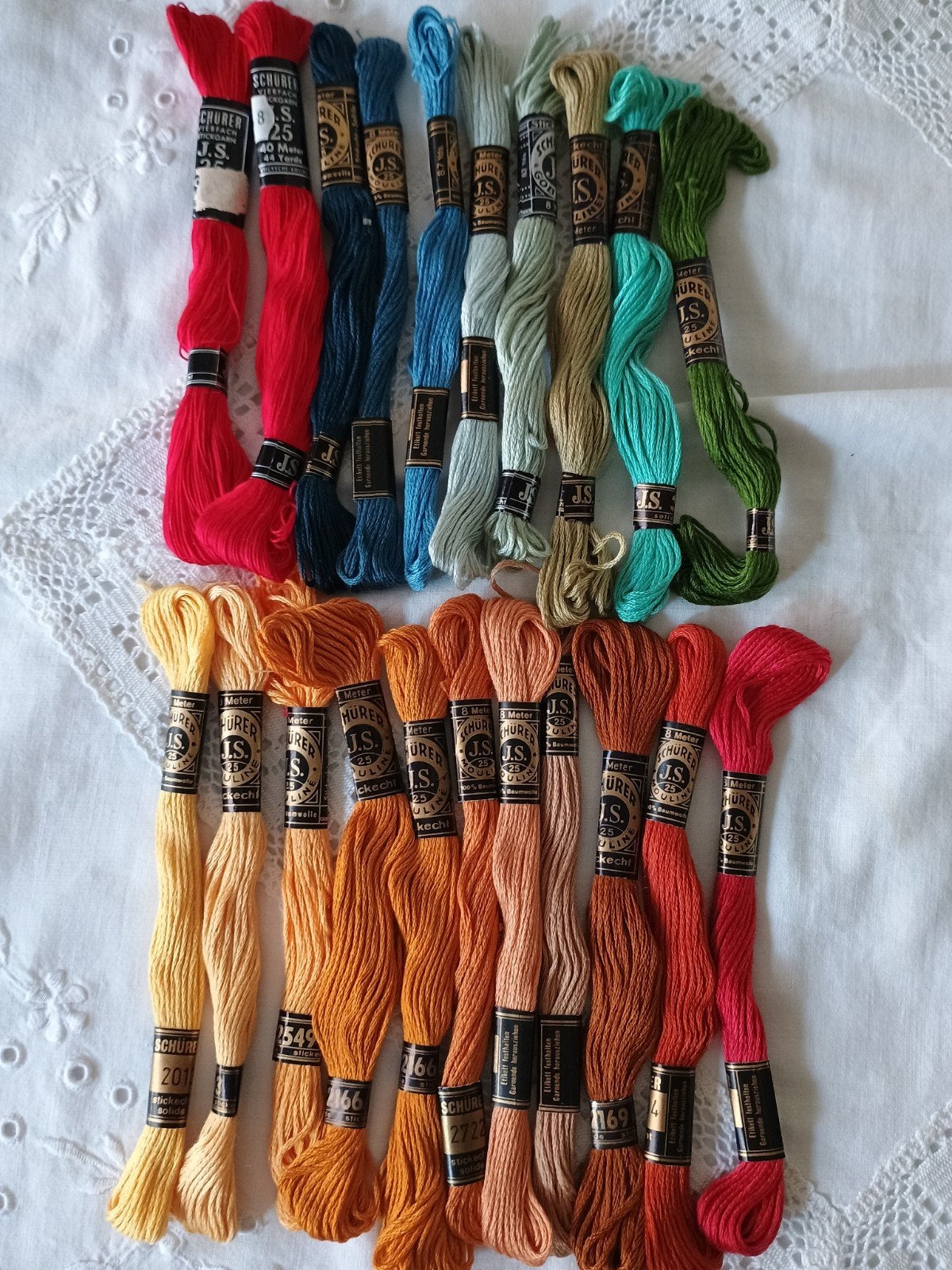 Schürer J.S. borduurgaren -  borduurzijde, Hobby en Vrije tijd, Ophalen of Verzenden, Borduurgaren of Zijde