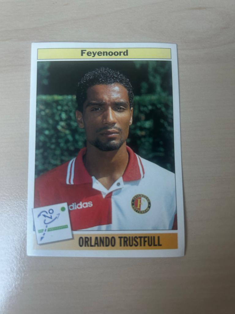 Feyenoord Voetbalplaatje Orlando Trustfull Panini 1995, Ophalen of Verzenden, Zo goed als nieuw, Feyenoord, Poster, Plaatje of Sticker