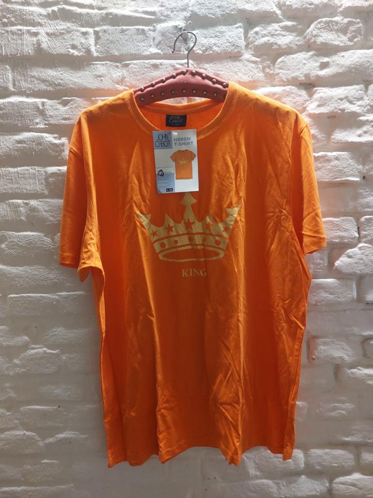 John Cabot T-shirt Oranje King XL XXL Nieuw, Verzenden, Oranje, John Cabot, Maat 56/58 (XL)