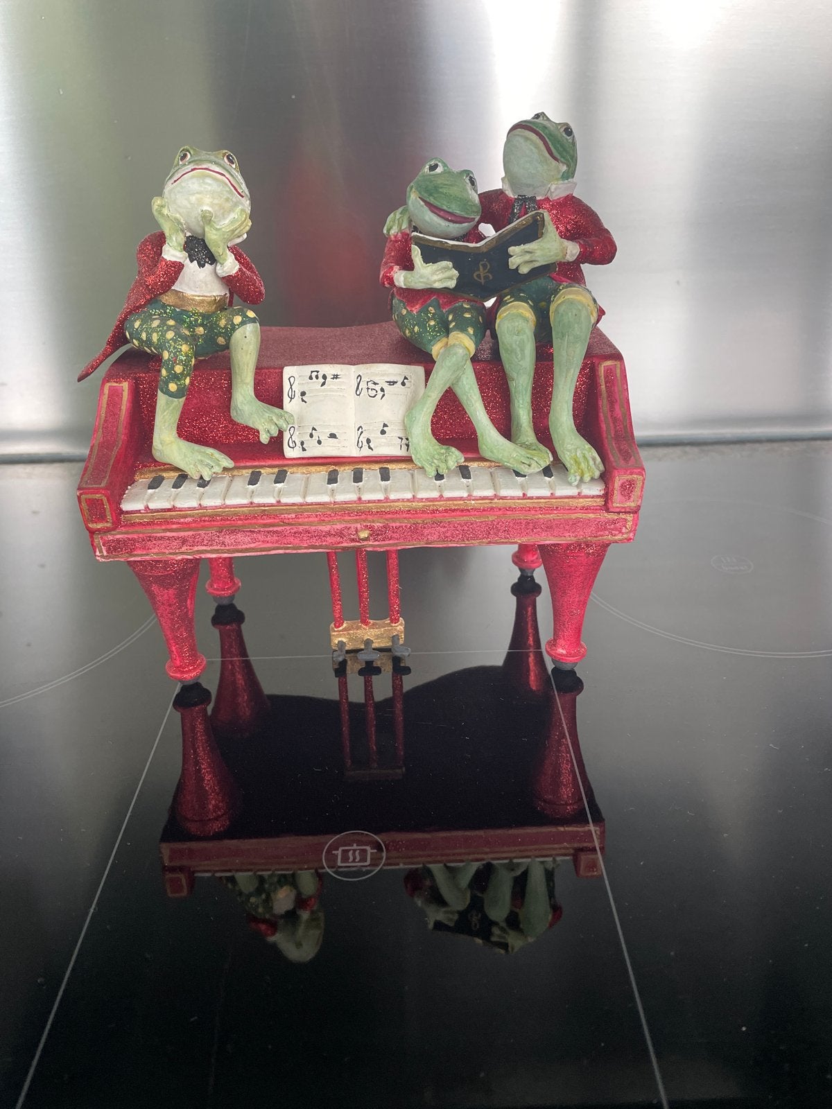 Goodwill Kerstdecoratie Kikkers op Piano, Meerkleurig, Overige stijlen, Kunststof, Ophalen of Verzenden