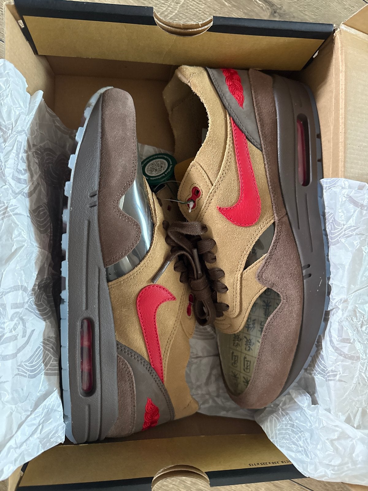 Nike Air Max 1 CLOT Maat 43, Ophalen of Verzenden, Nieuw, Bruin, Sneakers of Gympen