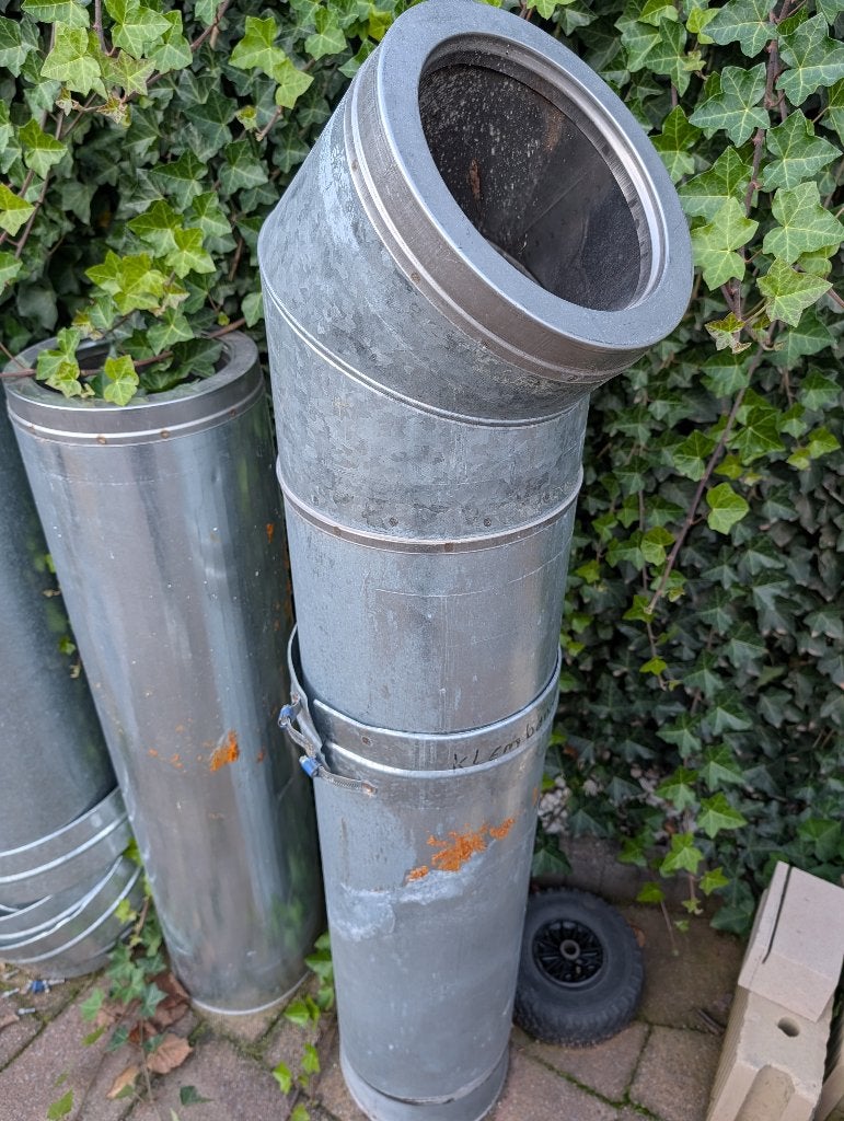Kachelpijp dubbelwandig, Ophalen, Houtkachel, Zo goed als nieuw, Inbouw
